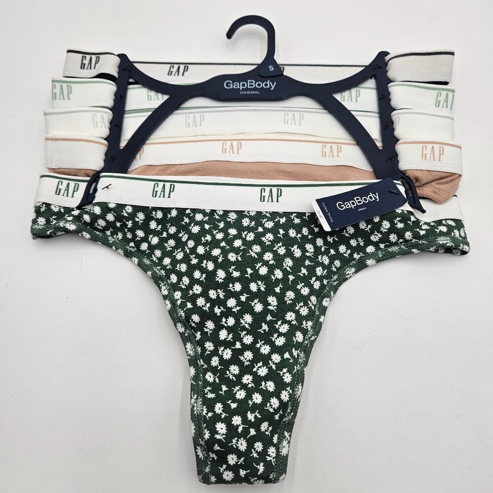 Gap - Gapbody Women’s Cotton thong underwear panites 5 Pack Size Small